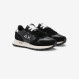 Black Ally Studs faux leather and suede sneaker