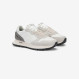 Sneaker Ally Studs in similpelle e suede bianco panna