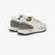 Sneaker Ally Studs in similpelle e suede bianco panna