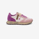 Sneaker Ally Vintage in nylon e suede rosa scuro