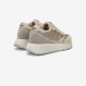 Sneaker Big Ally Teddy in nylon e suede bianco panna