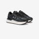 Black Big Ally faux leather and suede sneaker