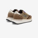 Gold big Ally Glitter faux leather and suede sneaker
