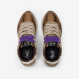 Gold big Ally Glitter faux leather and suede sneaker