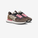 Brown Stargirl Multicolor nylon and suede sneaker