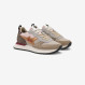 Dark beige Stargirl Multicolor nylon and suede sneaker