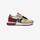 Beige / bordeaux Stargirl Glitter nylon and suede sneaker