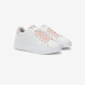 White/pink Grace leather sneaker