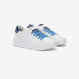 White/navy blue Grace leather sneaker