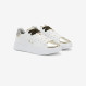Sneaker Grace in pelle bianco/oro