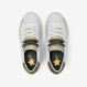 White/gold Big Katy leather sneaker