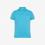 BOY'S POLO SMALL STRIPE ON COLLAR S/S TURQUOISE