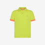 BOY'S POLO SMALL STRIPE FLUO S/S LIME