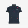 BOY'S POLO FULL EMBROIDERY S/S NAVY BLUE