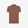 POLO BIG STRIPES ON COLLAR S/S BROWN