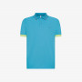 POLO BIG STRIPES ON COLLAR S/S TURQUOISE