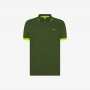 POLO SMALL STRIPE FLUO S/S VERDE SCURO