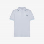 BOY'S POLO SMALL STRIPES ON COLLAR S/S BIANCO