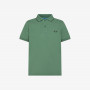 BOY'S POLO SMALL STRIPES ON COLLAR S/S VERDE SALVIA