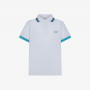 BOY'S POLO BIG STRIPES ON COLLAR S/S BIANCO