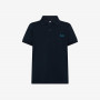 BOY'S POLO PRINT UNDER COLLAR S/S NAVY BLUE