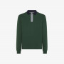 POLO CONTRAST ELBOW EL. L/S VERDE SCURO