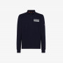 POLO PRINT ON CHEST EL. L/S NAVY BLUE
