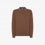 Cotton piqué polo shirt BROWN