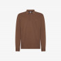 POLO CONTRAST FABRIC ELBOW EL. L/S BROWN