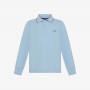 Cotton piqué polo shirt SKY BLUE