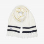 SCARF CABLE KNIT BIANCO PANNA