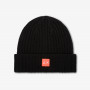 Ribbed wool beanie BLACK