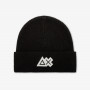 Ribbed wool beanie BLACK