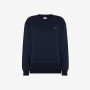 ROUND COTTON FL. NAVY BLUE