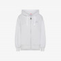 HOOD ZIP COTTON FL. BIANCO