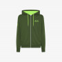 HOODIE ZIP SUN68 FLUO FLEECE VERDE SCURO