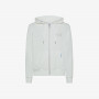 HOODIE ZIP VINTAGE BROKEN FLEECE BIANCO PANNA