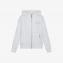 BOY'S HOODIE ZIP VINTAGE BROKEN FLEECE BIANCO PANNA