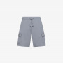 Light grey cotton fleece cargo shorts