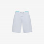 White cotton piqué Bermuda shorts