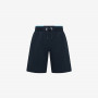 Navy blue cotton piqué Bermuda shorts