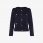 ROUND JACKET COTTON FL NAVY BLUE