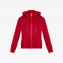 BOY'S HOOD ZIP COTTON FL ROSSO FUOCO