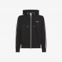 HOOD ZIP STRIPE HERITAGE COTTON FL NERO