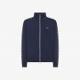 Felpa in cotone con zip NAVY BLUE