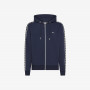 Felpa in cotone con cappuccio e zip NAVY BLUE