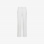 WIDE LONG PANT COTTON FL. WHITE