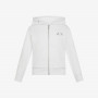 Cotton zip hoodie WHITE