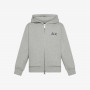 Cotton zip hoodie MEDIUM GREY