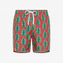 Bordeaux printed nylon swim shorts